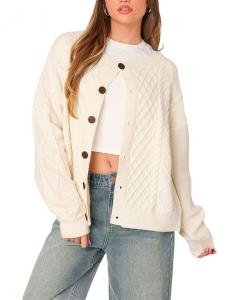 Кардиган крупной вязки Edikted Rory, слоновая кость/кремовый