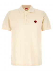 Поло с цветком боке KENZO, бежевый