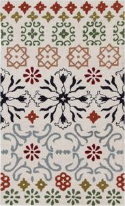 Ковер SAFAVIEH, 61 x 92 см, Wyndham Collection, Ivory & Multi, ручной работы из современной шерсти, идеально подходит для помещений с высокой проходимостью: прихожая, гостиная, спальня (WYD319A)