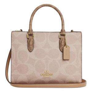 Сумка Maggie из искусственной кожи, шоппер, сумка через плечо, кросс-боди, дамская сумка Trumpets бренда COACH в цвете тауп