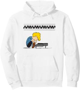 Худи Peanut Schroeder At The Piano, серая, размер S Peanuts