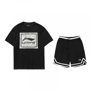 LiNing Повседневная спортивная одежда унисекс, черная