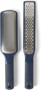 Calphalon Prime 2 предмета ручная терка для сыра и цедровыжиматель для лимона с крышками и резиновыми ручками - темно-синий