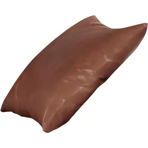 Декоративная подушка Ромео из вощеной анлиновой кожи Calia Italia, шоколадный/однотонный