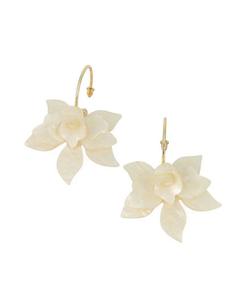 Женские серьги-кольца The La-Flora - слоновая кость и калифорнийское золото SOHI, White