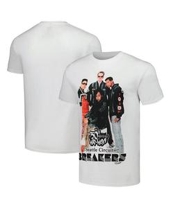 Мужская белая футболка с рисунком «50-летие хип-хопа Seattle Circuit Breakers» Philcos, белый