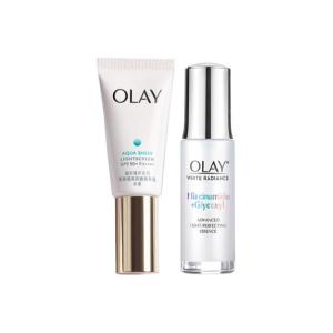 Olay Набор для ухода за кожей против гликации small white bottle small white umbrella солнцезащитный крем отбеливающий антиоксидантный