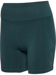 Короткие шорты "Hmlmt Define Seaml Scrunch Shorts" зеленого цвета Hummel