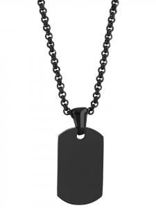 Adeliás Кулон унисекс - гравированный кулон из нержавеющей стали черного цвета