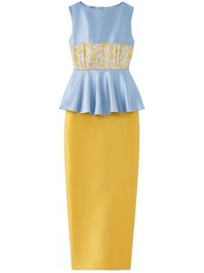 DESTREE платье миди Cy с баской, желтый