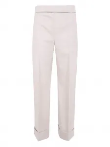 Брюки с отделкой из шерсти D.Exterior, нейтральный