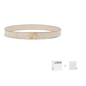 LOEWE Женский белый кожаный ремень из коровьей кожи шириной 2,8 см, White