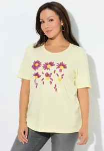 Футболка с принтом "любит меня" Ulla Popken, Pale Yellow