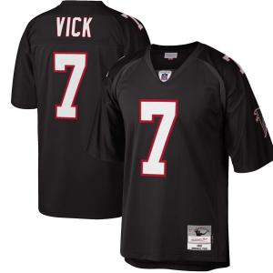Мужская футболка Mitchell & Ness Michael Vick Black Atlanta Falcons Big & Tall 2002, реплика вышедшего на пенсию игрока