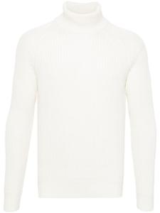 Zanone свитер в рубчик, белый