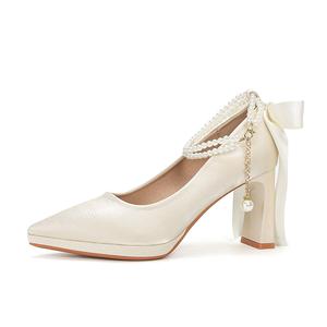 Туфли на высоком каблуке 8 см, женские Zubumei, Champagne