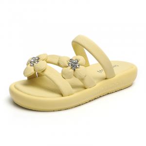 O.L Женские противоскользящие тапочки устойчивые к истиранию желтые, цвет Yellow