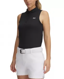 Женская рубашка-поло без рукавов UA Active Golf Polo Under Armour, черный