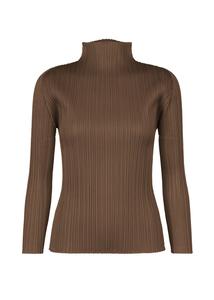 Топ new colorful basics 4 Pleats Please Issey Miyake, коричневый