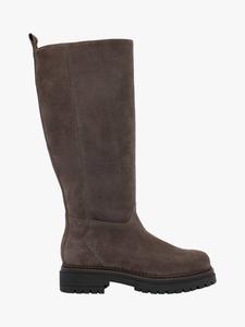 Bikby высокие замшевые чистые мотоциклетные сапоги до колена Russell & Bromley, Grey