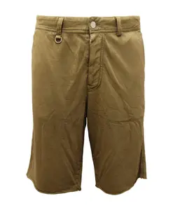 Зеленые шорты-джерси бермудского кроя Paolo Pecora, зеленый