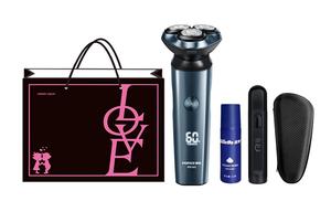 Подарочный набор PS165 мужская бритва поворотного типа полностью моющаяся с интеллектуальным сенсорным led дисплеем портативная для путешествий POREE