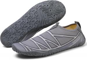 Водные туфли, водные носки-без носка с легким надеванием, быстро сохнущая дышащая сетчатая ткань Suxiaur, серый