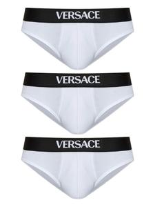 Трусы-брифы с логотипом Versace (упаковка из трех штук), белый