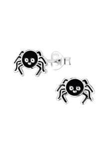 Alexander York Серьги-гвоздики SPIDER черного цвета из серебра 925 пробы, комплект из 2 штук