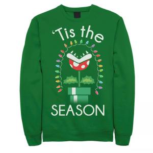 Мужской свитшот Nintendo Super Mario Piranha Tis The Season Licensed Character