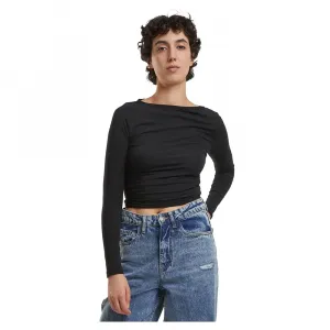Лонгслив Urban Classics Ruffled Super Slim, черный