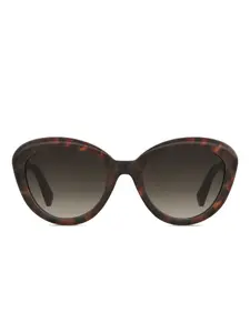 Большие солнцезащитные очки в черепаховой оправе Moschino Eyewear, коричневый