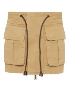 Юбка мини с кулиской DSQUARED2, коричневый