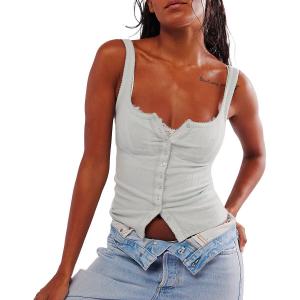 Топ-майка End Game с ажурной вязкой Free People, голубой