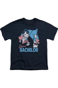 Футболка DC Comics с коротким рукавом для подростков Gildan, темно-синий