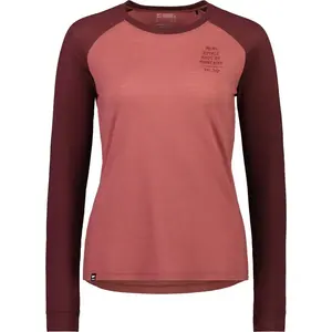 Женская флисовая футболка Icon Merino Air-Con с рукавом реглан Mons Royale, Dark Chocolate/Terracotta