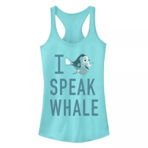 Детская майка Disney/Pixar Finding Dory I Speak с китовой спиной и гоночной спиной Licensed Character