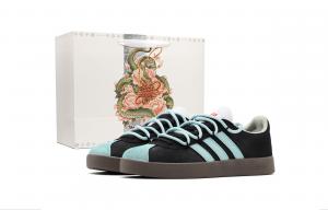 Adidas Neo ВЛ Корт Лайфстайл Дарк Найт противоскользящие износостойкие низкие скейтерские кроссовки унисекс черно-зеленые, цвет Black Green