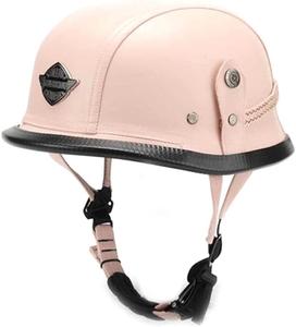 Шлем кожаный Dcoltmi-888, розовый