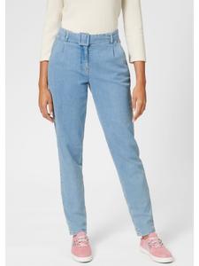 MADELEINE Морковные джинсы со складками, выбеленные