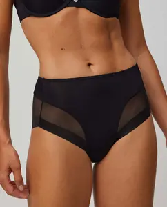 Высокие трусики с кружевными деталями Ysabel Mora, черный