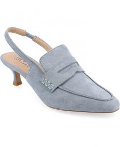 Женские туфли-лодочки Amory Tru Comfort из пеноматериала на маленьком каблуке с ремешком на спине Journee Collection, синий