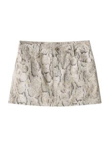 Юбка Bershka, цвет Beige/Dark beige