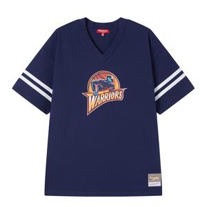 Mitchell Ness Футболка Mitchell & Ness x NBA Golden State Warriors с каплевидным плечом и рукавом женская blue