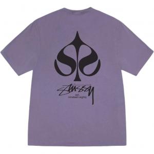 Футболка SS25 SPADE TEE PIGMENT DYED Unisex Stussy, фиолетовый