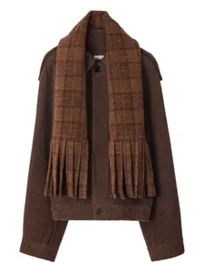 Куртка со съемным шарфом Burberry, коричневый