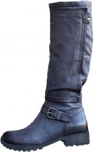 Женские сапоги до колена с низким каблуком, осень-зима, теплые длинные сапоги с рифленой подошвой, противоскользящие, для верховой езды, удобная обувь для прогулок Generic, Grey