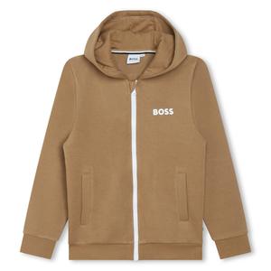 Коричневая толстовка на молнии BOSS