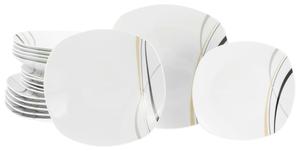 Набор посуды, серо-белый, линия Square City, 18 предметов Creatable, серый/белый