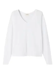 Футболка Sonoma с V-образным вырезом и длинными рукавами American Vintage, белый